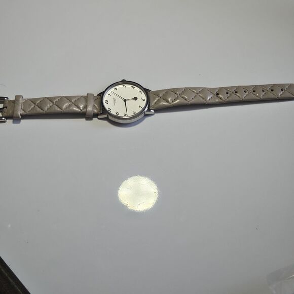 *Sale* Kate Spade 1YRU0784 Silver Dial Leather Strap Watch Needs New Battery main image 7